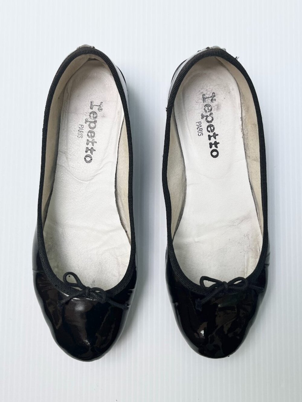 Repetto Camille Patent Leather Ballet Flats in Noir - Size 38 EU/Size 7 US